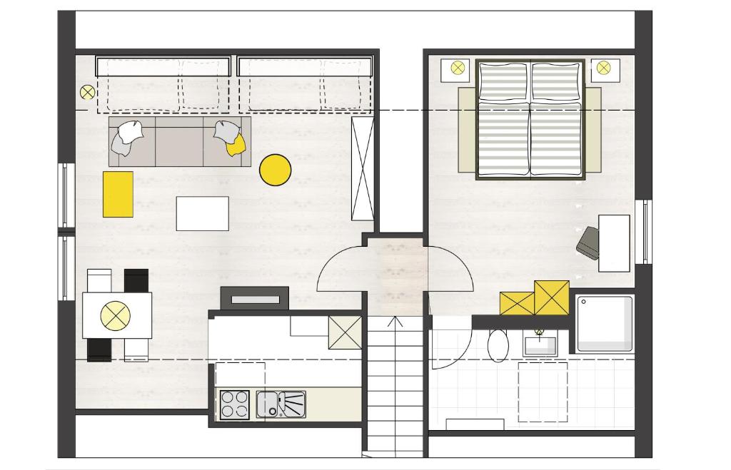 Grundriss der Ferienwohnung in Bremen-Findorff